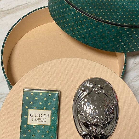 Gucci Ornate Silver “Eagle” Hand Mirror, Beautiful Baroque Heirloom Style + Box - Picture 10 of 12